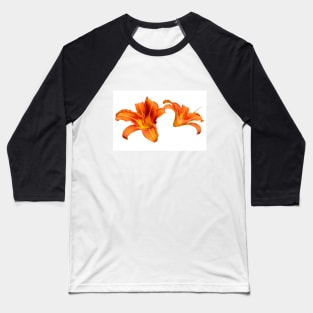 Orange Lilies Baseball T-Shirt